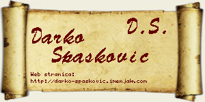 Darko Spasković vizit kartica